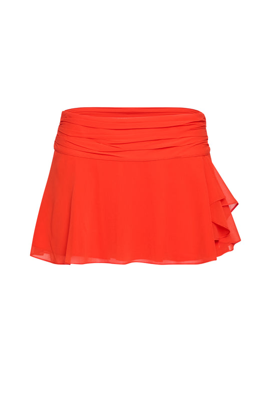 Chiffon Slit Mini Skirt