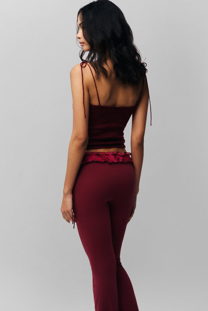Ruched Chiffon Knit Tank
