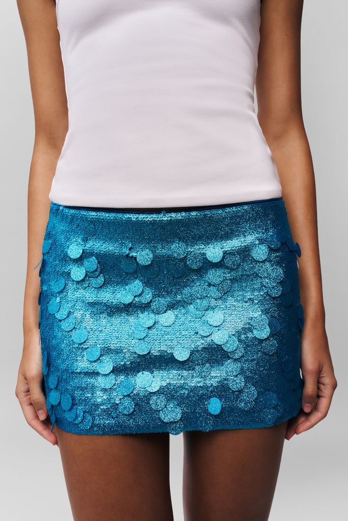 Low Rise Paillette Skirt