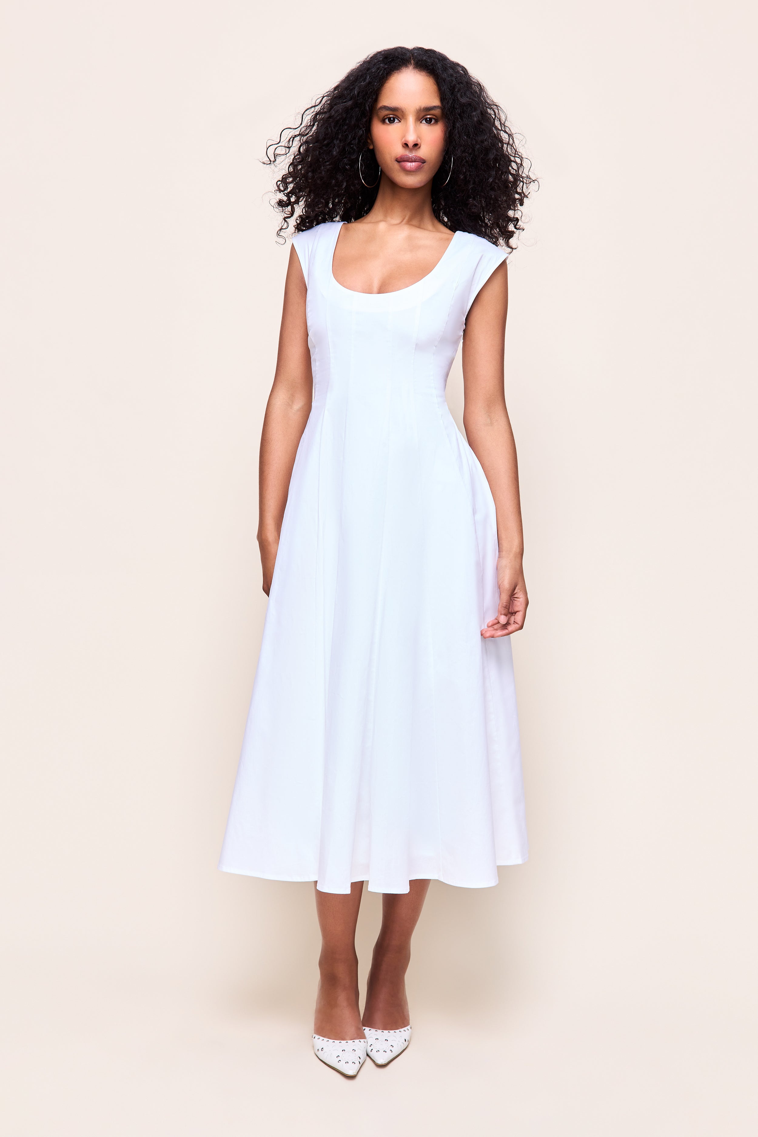Guizio Leila Cotton Poplin Dress White / L Guizio Leila Cotton Poplin Dress White / L