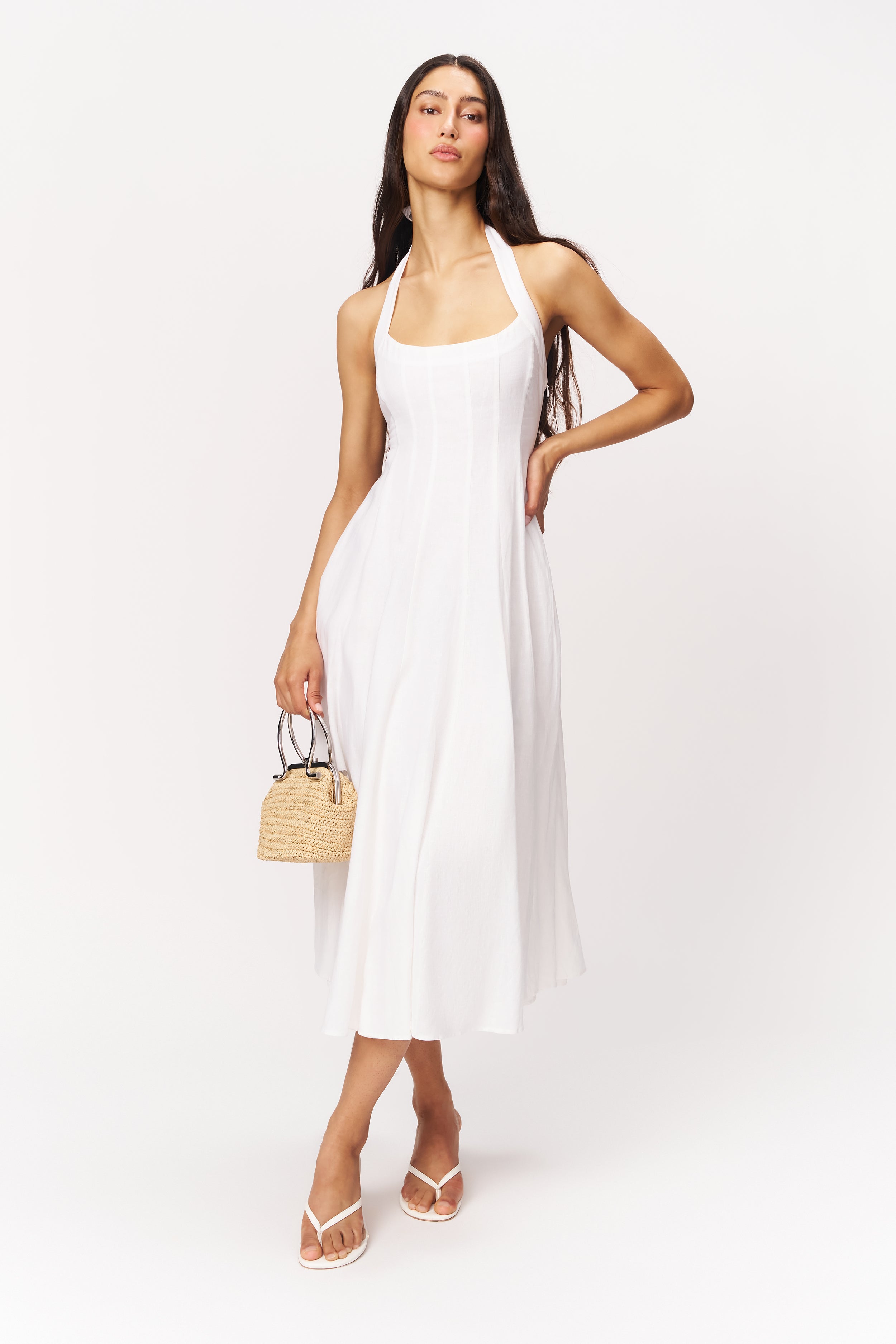Guizio Leila Halter Dress White / XL