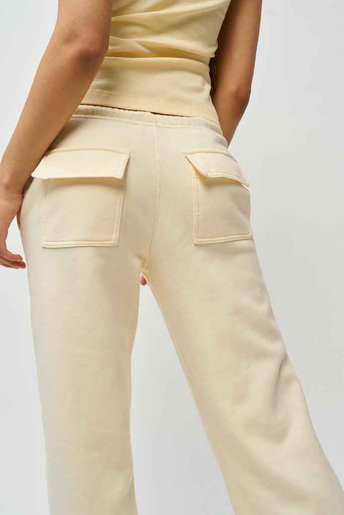 Drawstring Fleece Pant in Honey Butter