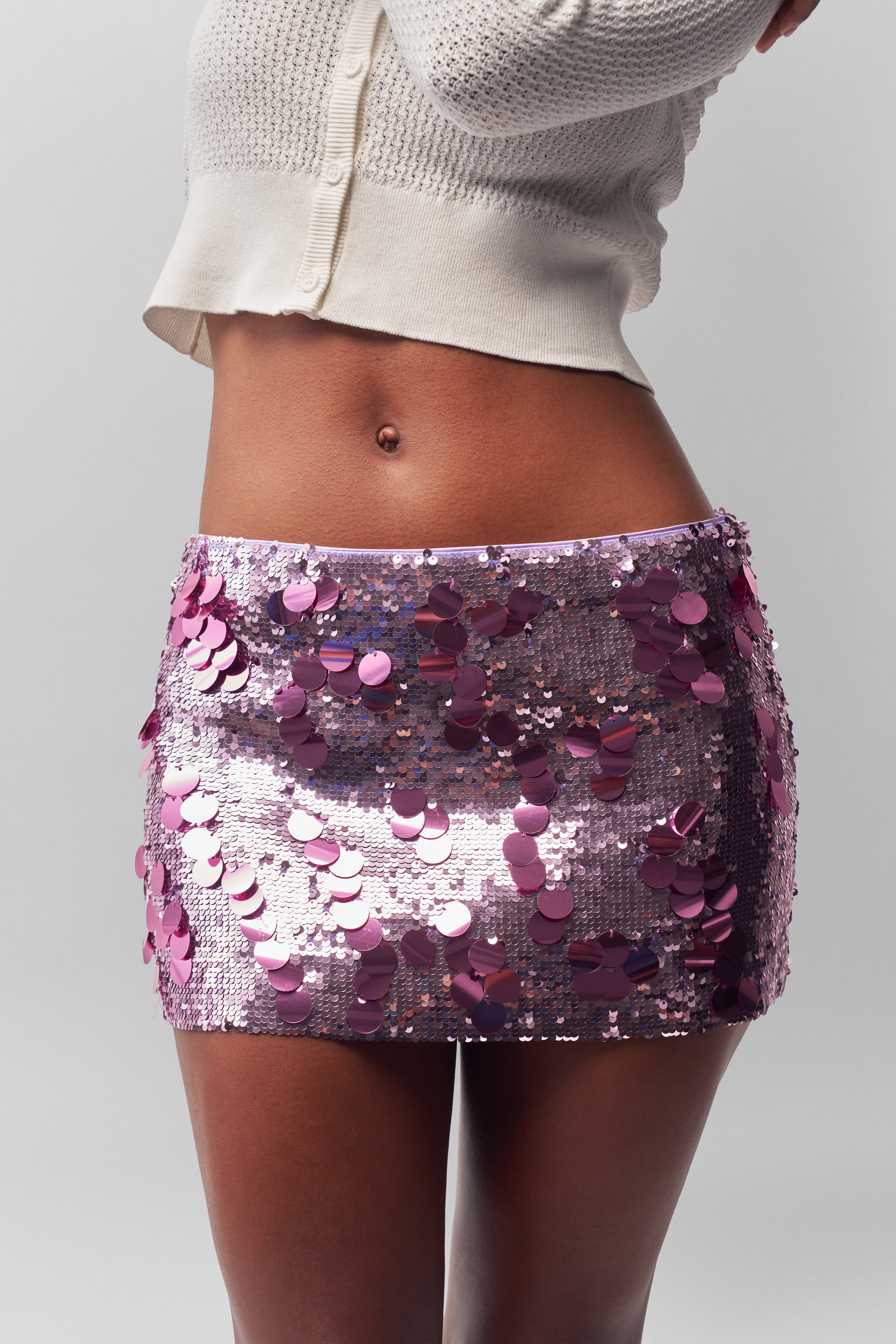 Low Rise Paillette Skirt