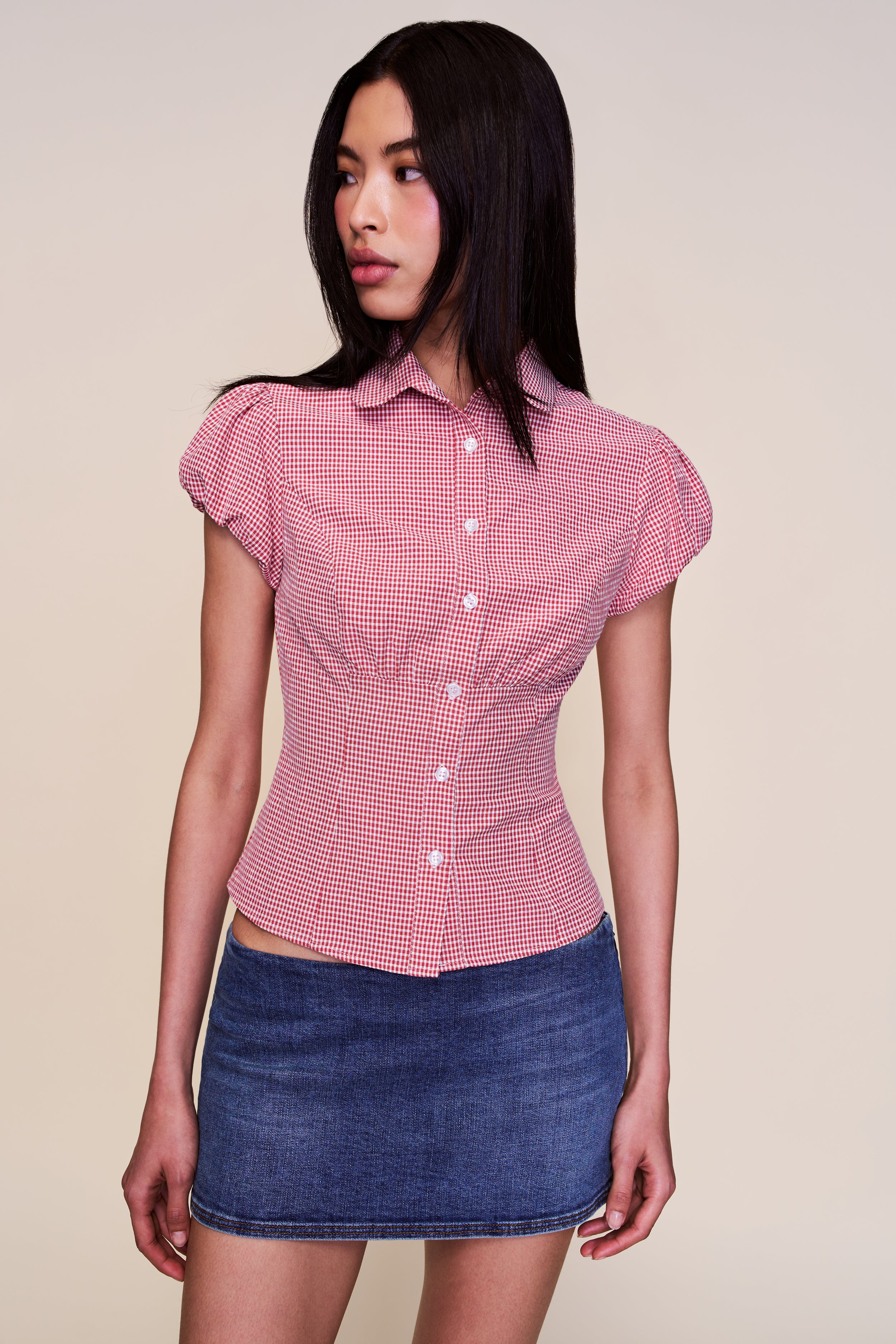 Liana Gingham Top