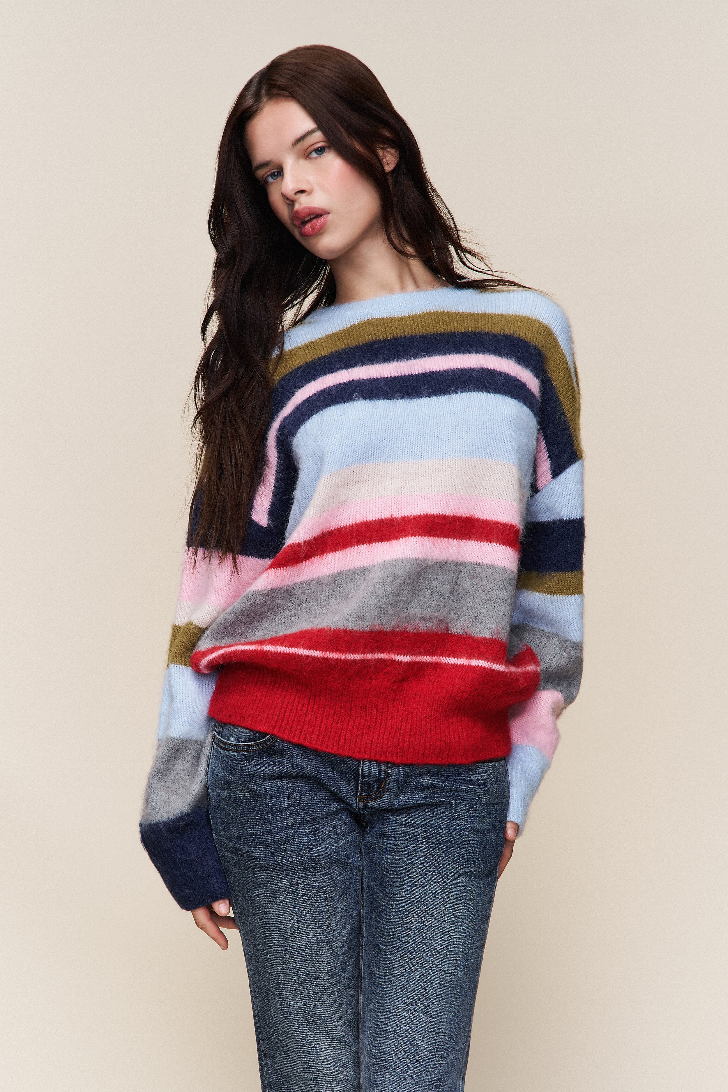 Hawley Oversized Stripe Wool Jumper