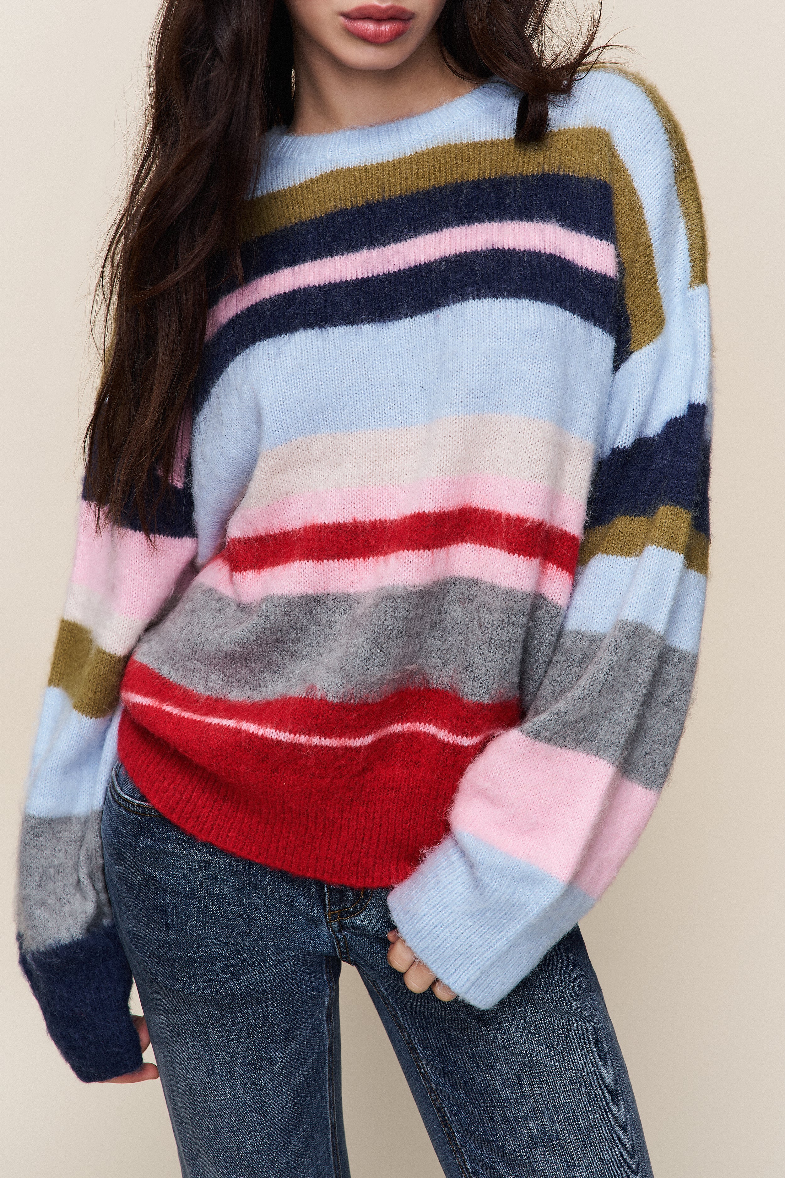 Hawley Oversized Stripe Wool Jumper