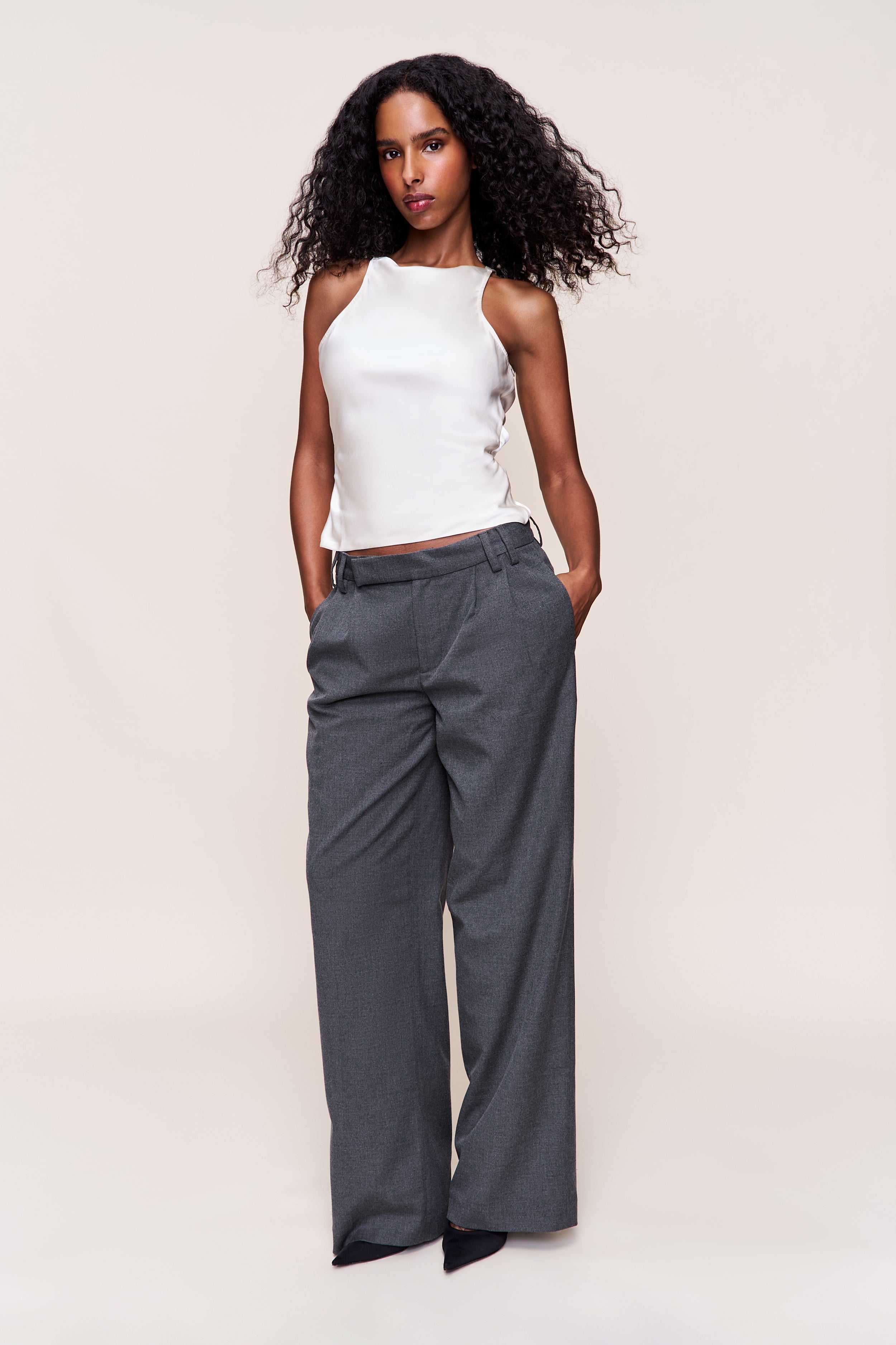 Regine Cowl Neck Top in Cream