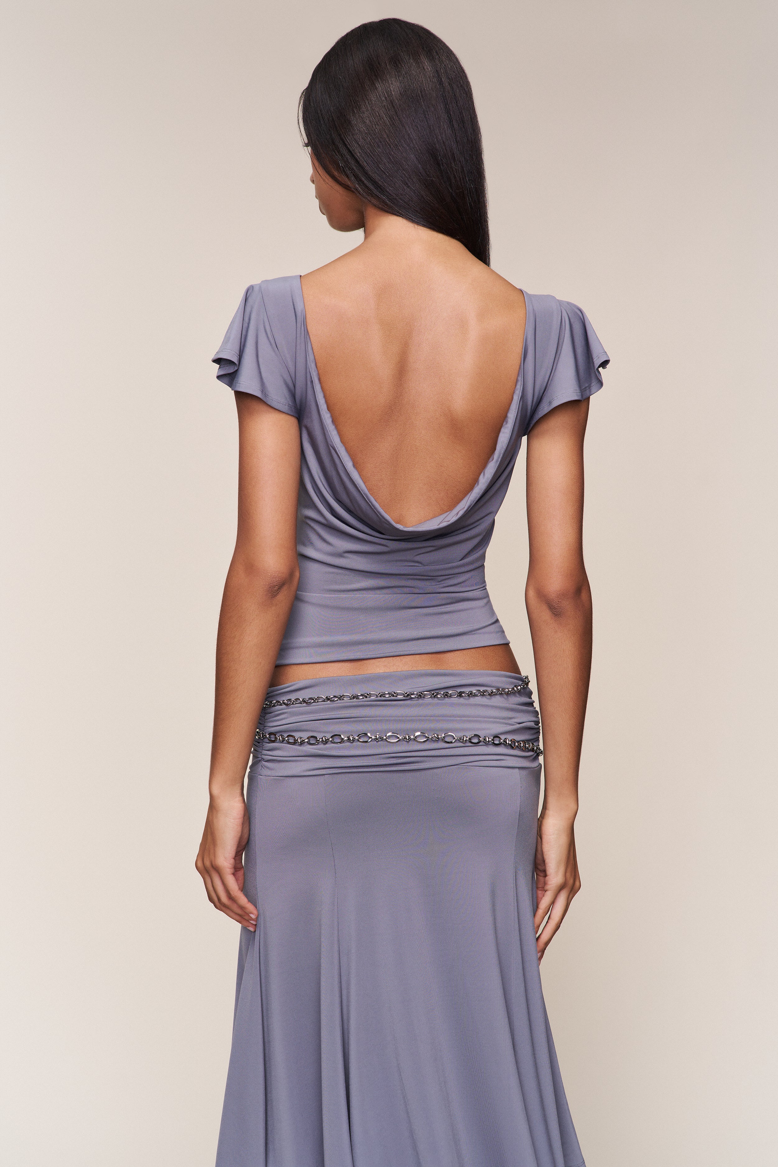 Soffiano Top in Charcoal
