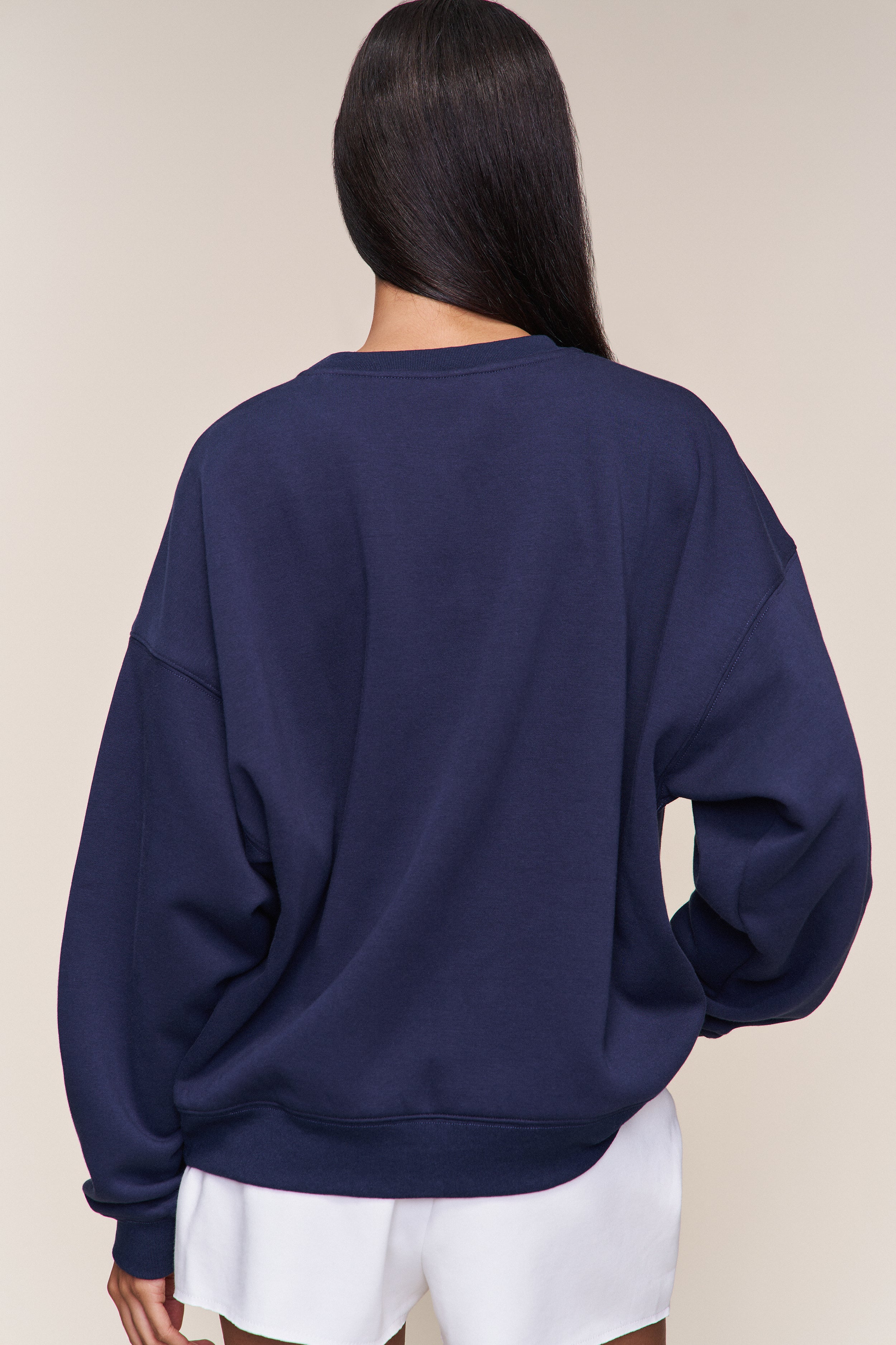 Guizio Fleece Crewneck in Navy