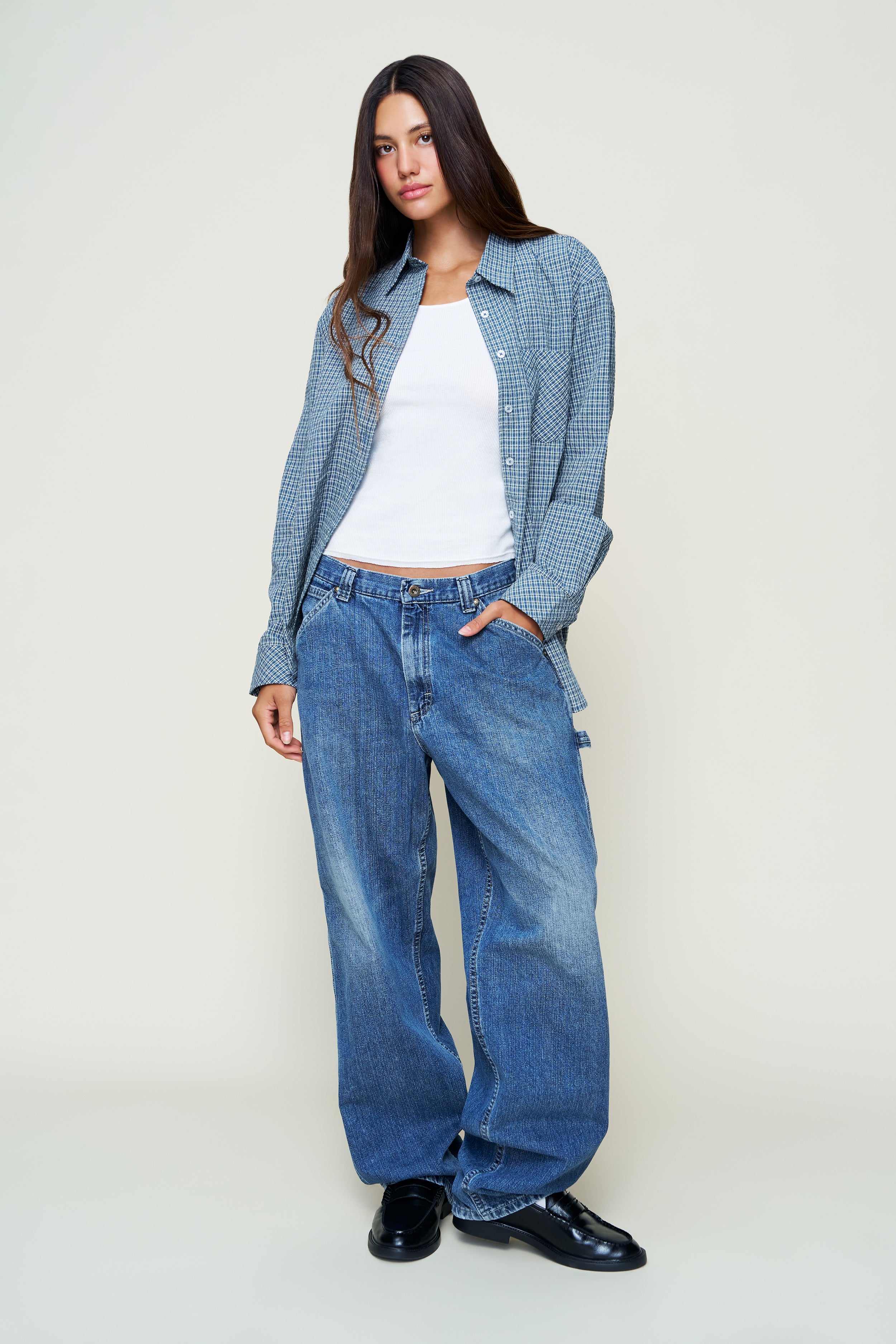 Oona Plaid Buttondown