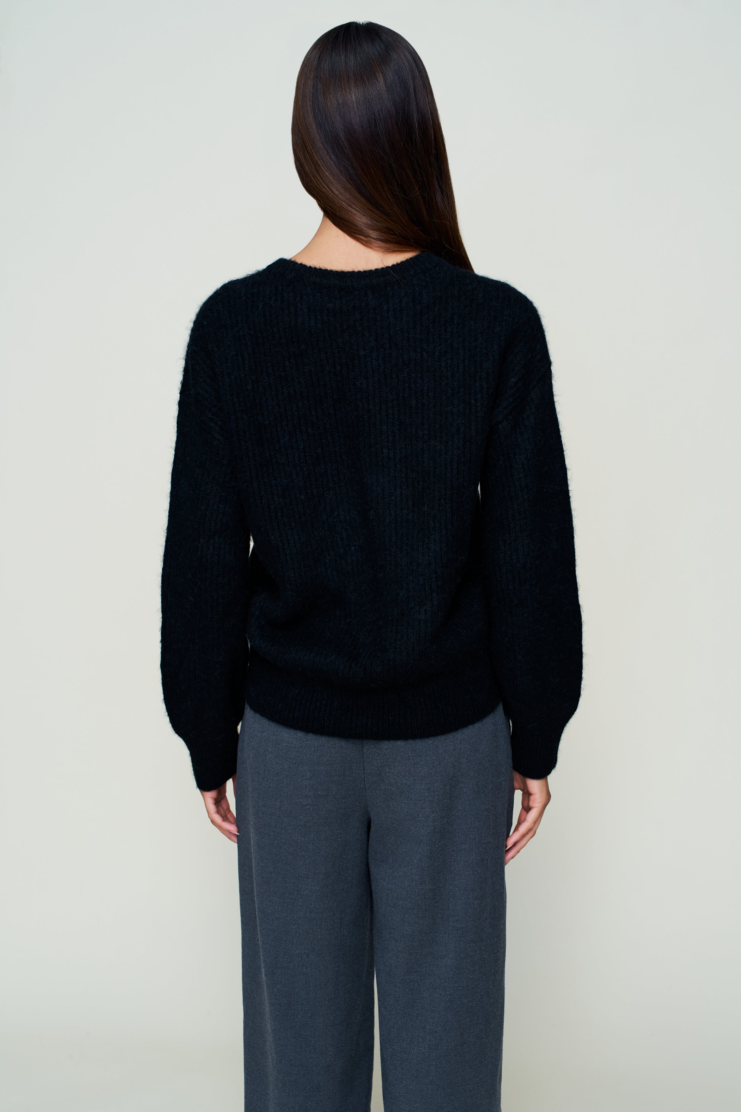 BOBBIE OVERSIZED WOOL JUMPER IN BLACK