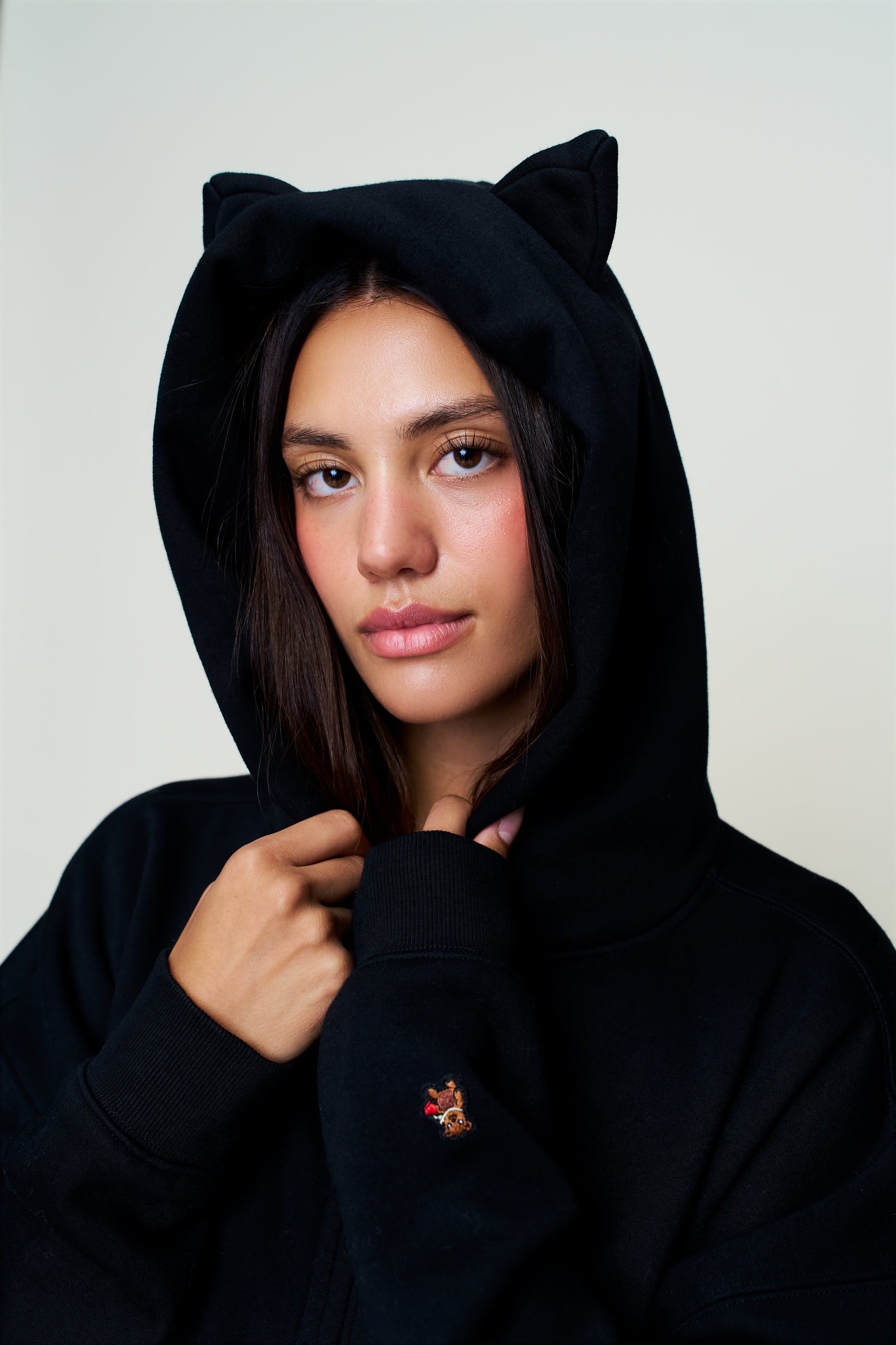 Shiba Zip Up  in Black