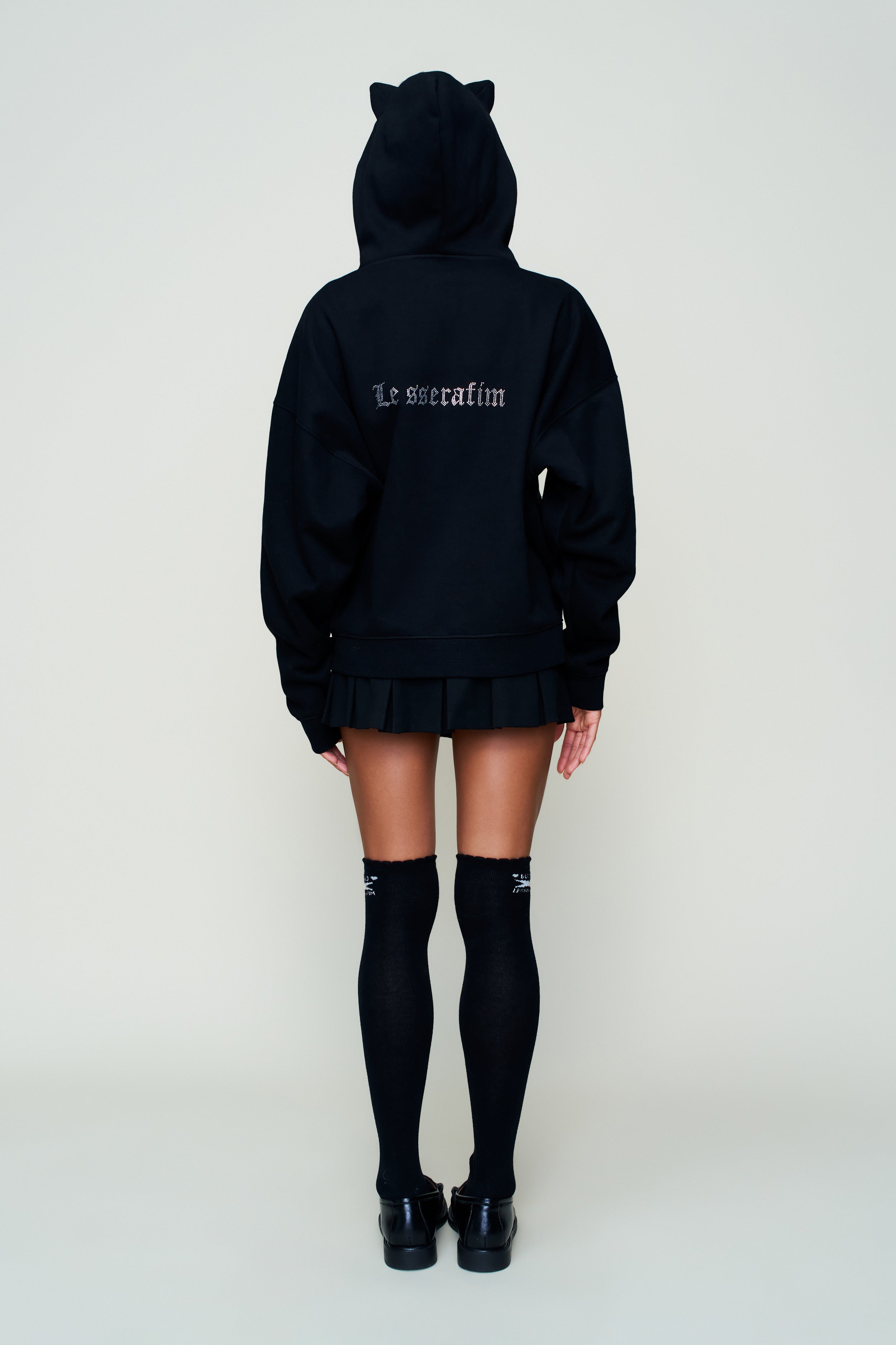 Shiba Zip Up  in Black