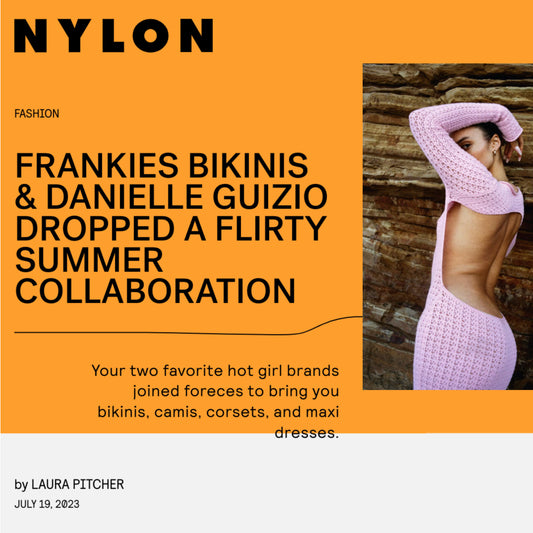 Frankies Bikinis and Guizio Collaboration in Nylon July 2023