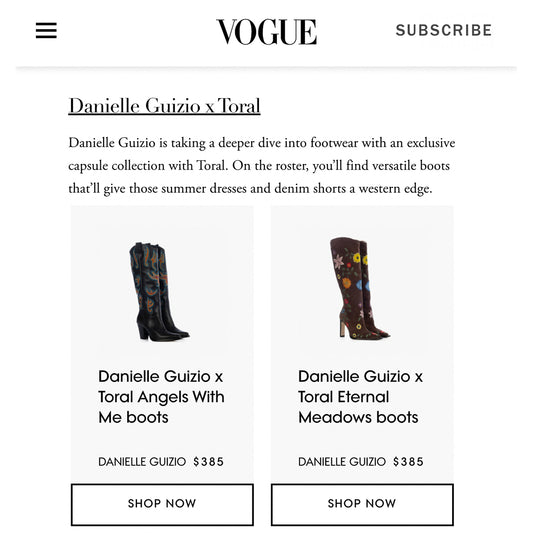 Danielle Guizio x Toral in Vogue