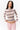 CHLOE CASHMERE SWEATER IN PINK MULTI STRIPE