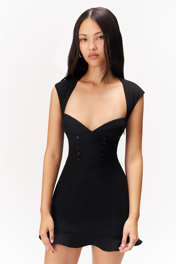 AMELIE TAILORED DRESS IN BLACK