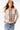Cyndi Zip Hoodie in Cream Argyle