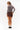 CHLOE CASHMERE SWEATER IN BLUE & BROWN STRIPE