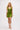 Rose Ruched Mini Dress in Green Gem