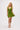 Rose Ruched Mini Dress in Green Gem