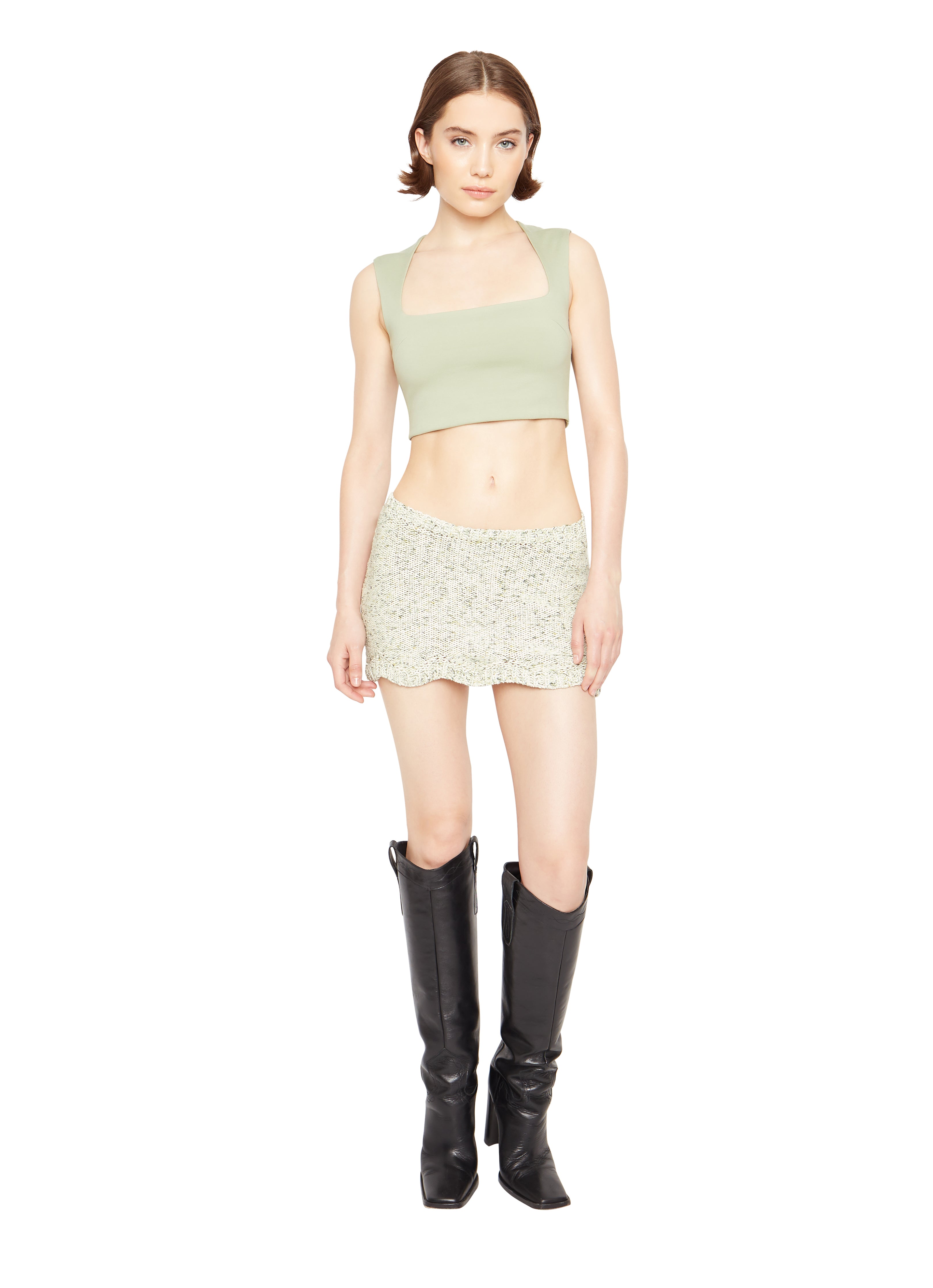 Celestial Stretch Top in Sage Green