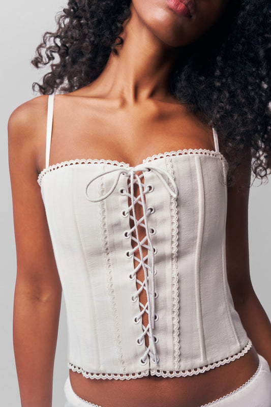 Cotton Scallop Corset