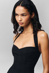 Juliette Halter Dress in Black