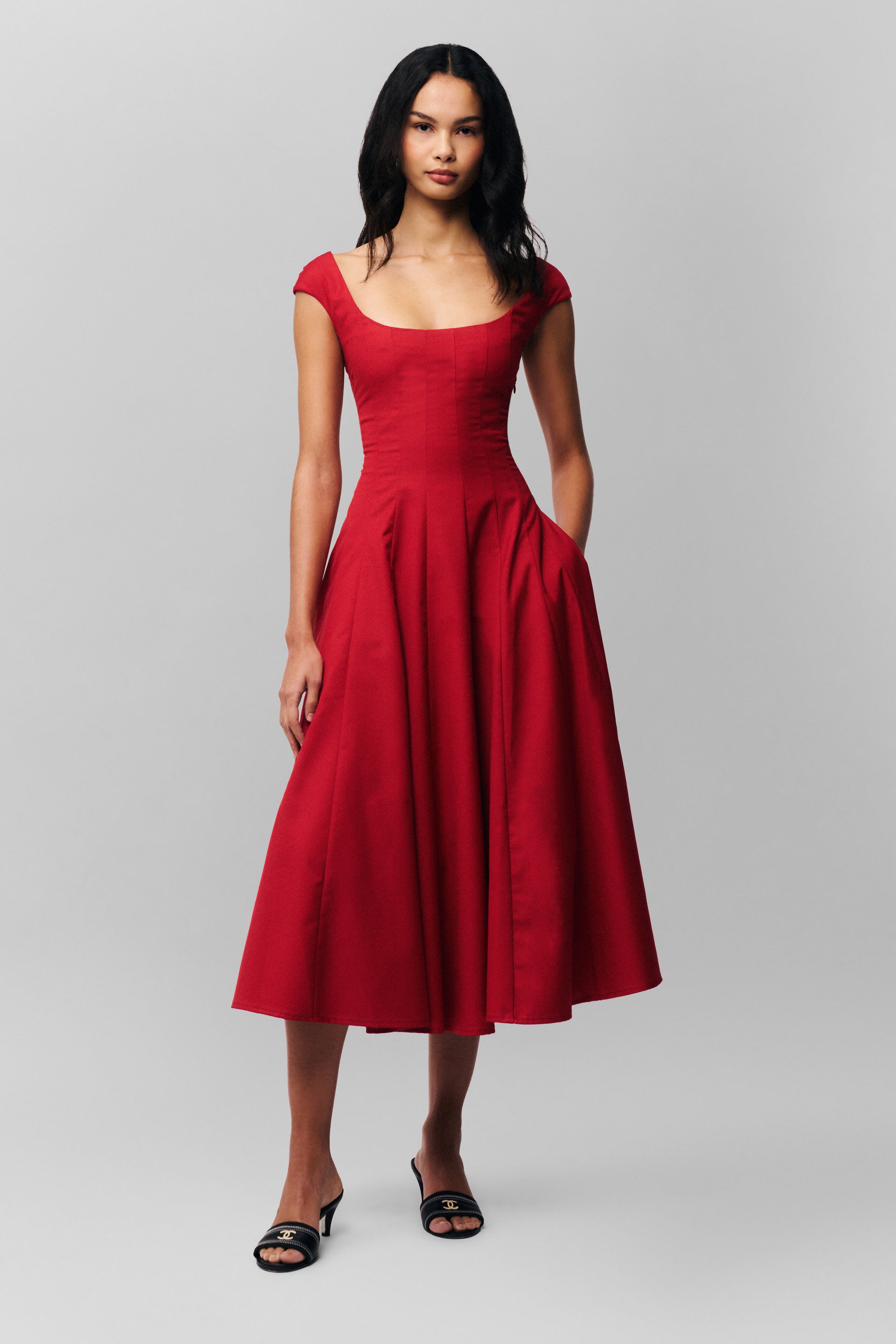 leila mini dress guizio Guizio Leila Dress Red Love / XS