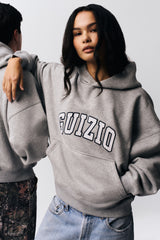 Guizio Pullover Hoodie in Heather Grey