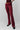 Ruched Side Tie Stretch Pant in Bordeaux 