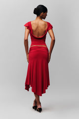 Soffiano Skirt in Red Love