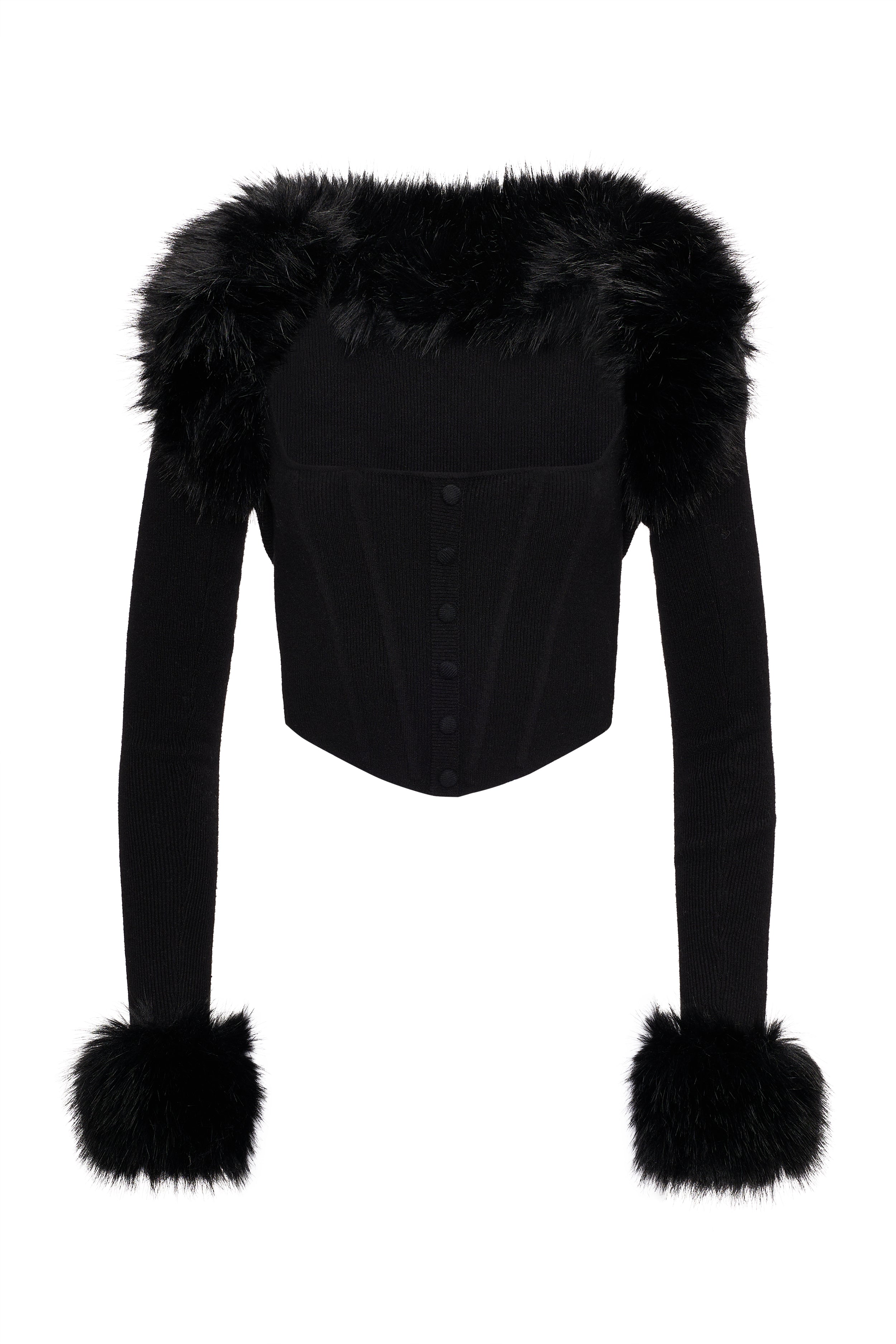 FAUX FUR KNIT BOLERO Guizio