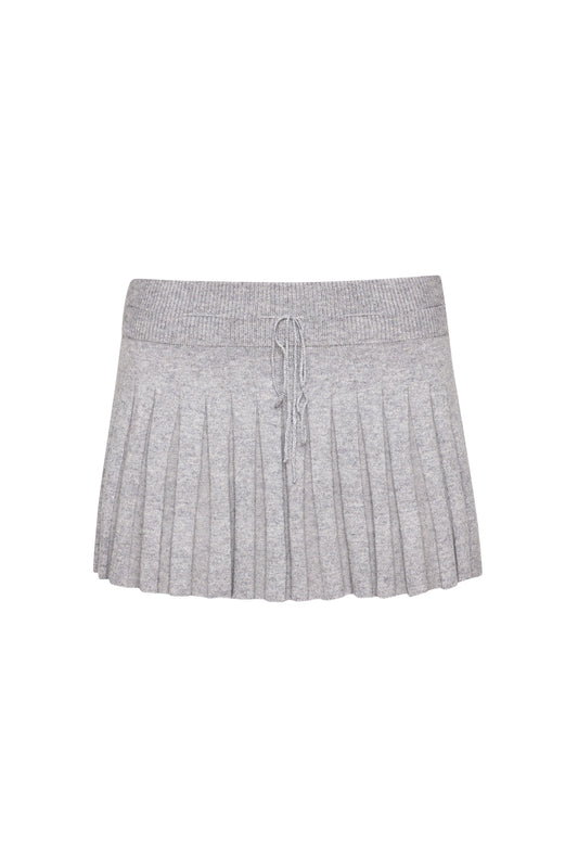 Cielo Pleated Knit Mini Skirt