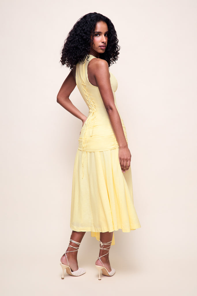 Victoire Dress in Honey Butter