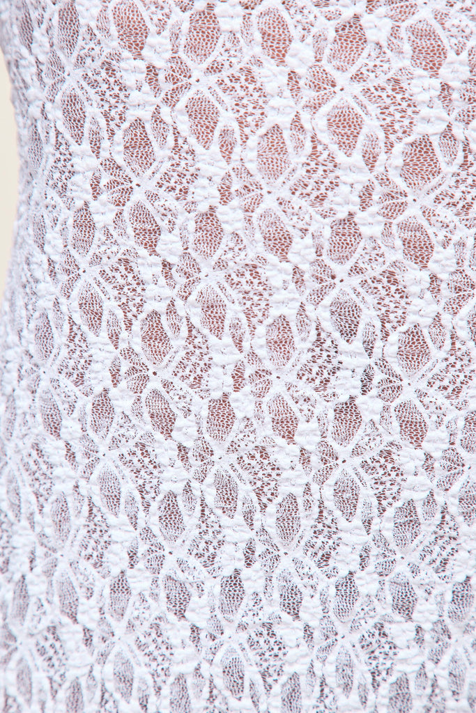 Mae Lace Dress in White 