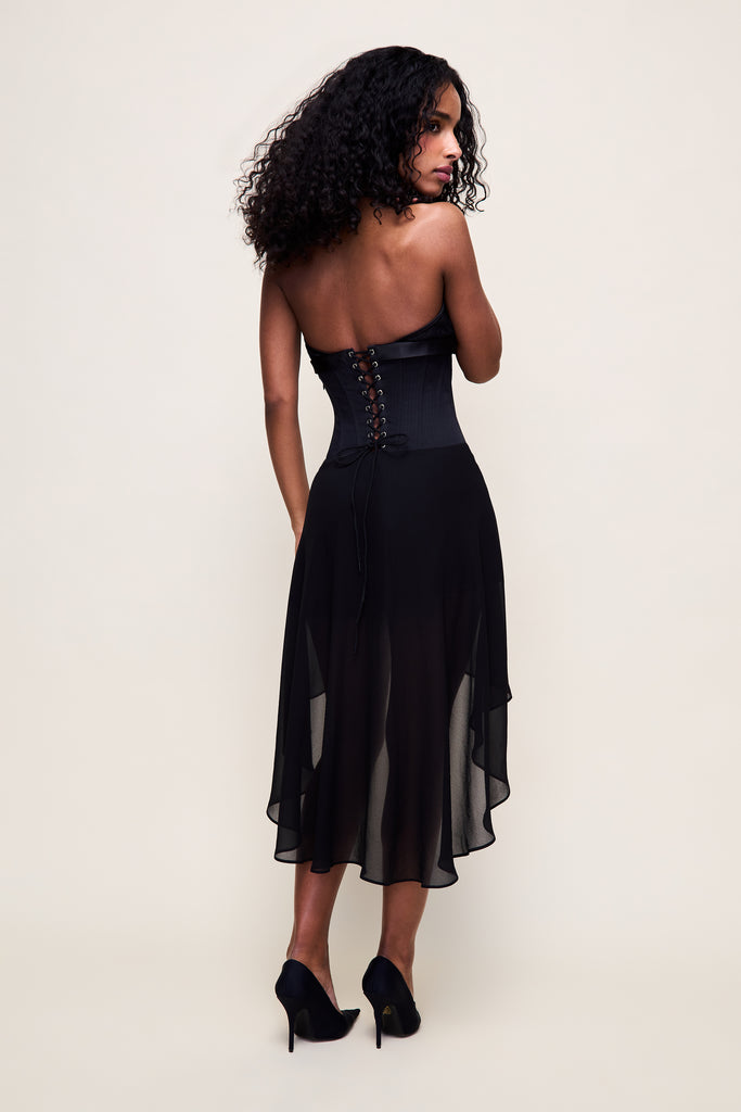 Marini Corset Dress in Black