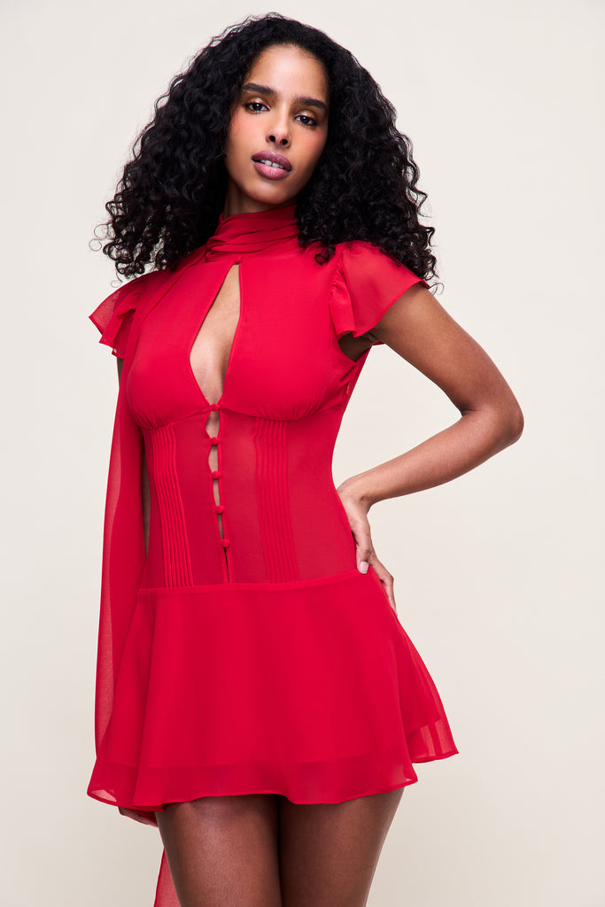 Ara Mini Dress in Red Love