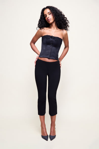 Jean Lace Trim Satin Corset – Guizio