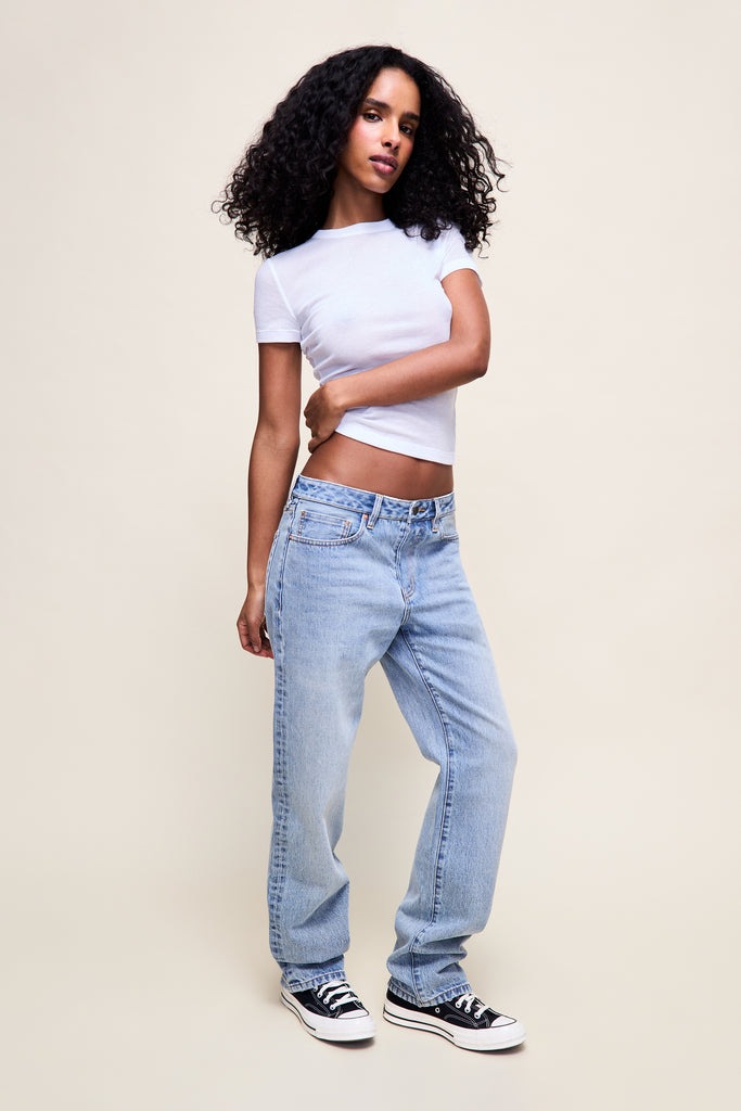 Sol Relaxed Wide Leg Pant in Light Vintage