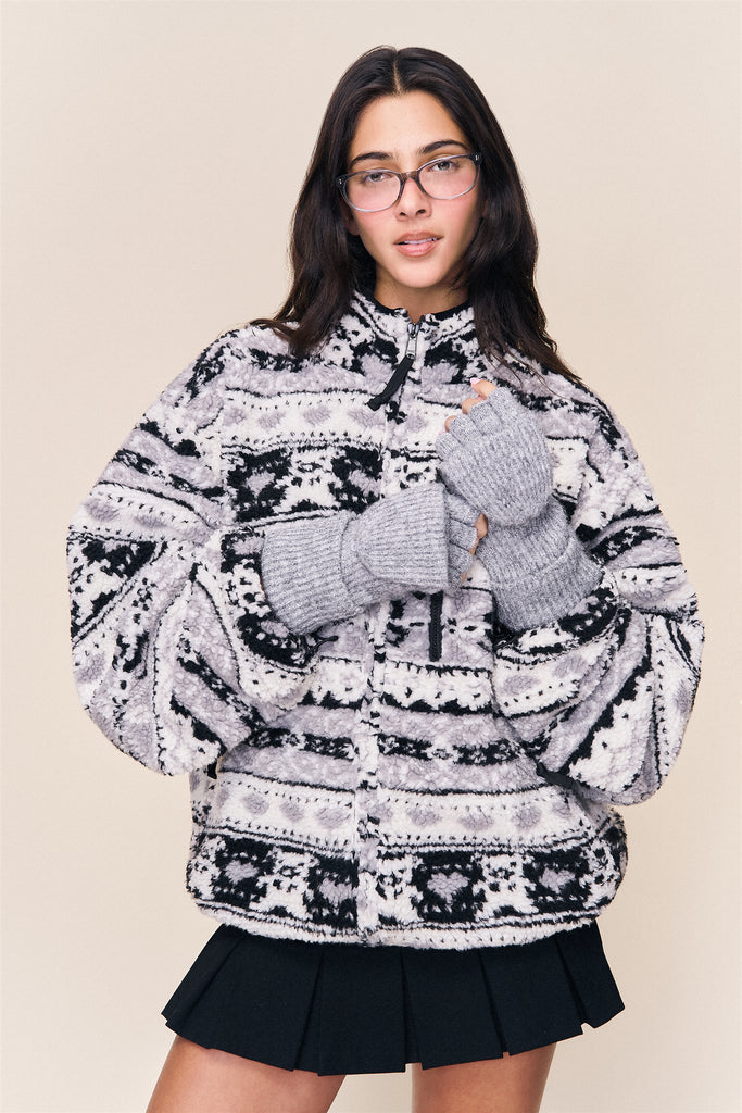 Guizio Sherpa Zip Up Jacket