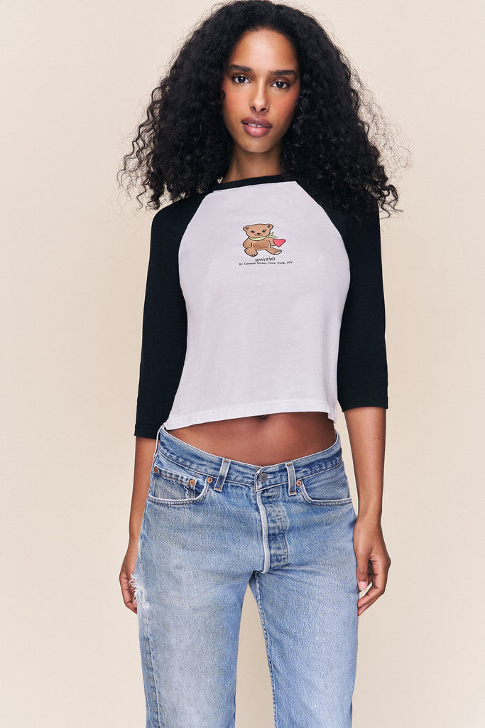 Guizio Bear Shrunken Raglan Tee