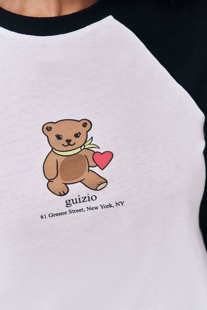 Guizio Bear Shrunken Raglan Tee