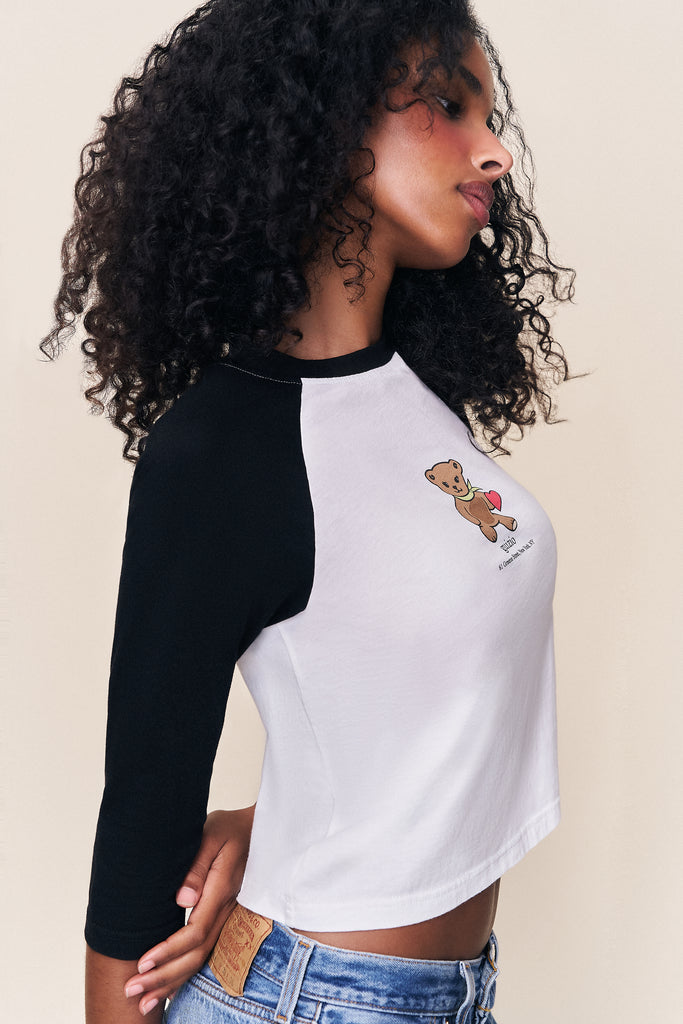 Guizio Bear Shrunken Raglan Tee