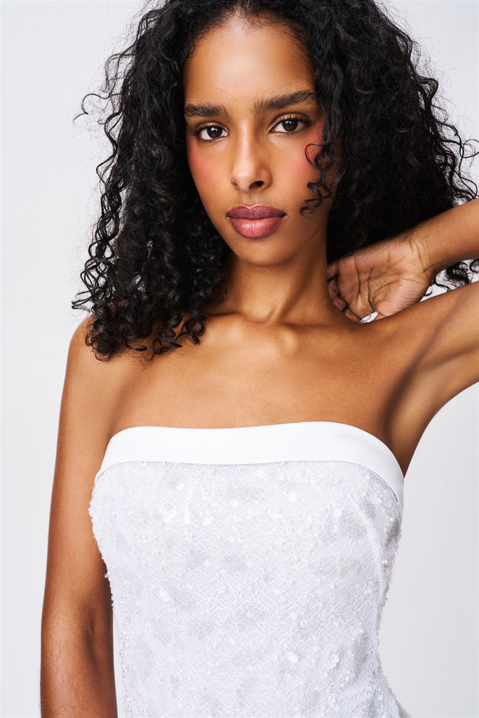 Cannes Mini Dress in White 