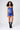 SATIN MINI SKIRT IN SAPPHIRE