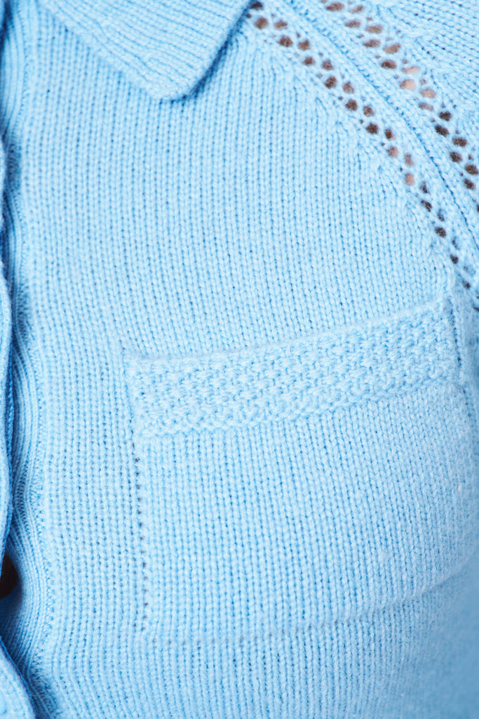 Reece Fitted Polo in Light Blue 