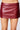 Micro Mini Leather Skirt in Bordeaux