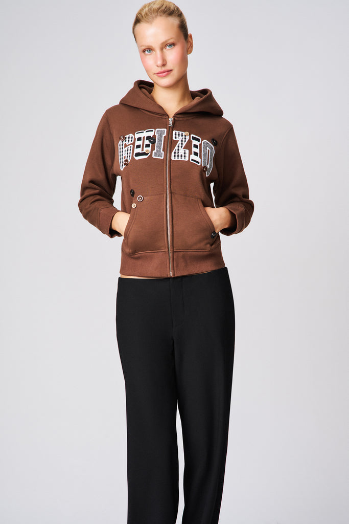Guizio Shrunken Hoodie - Pattern Mix