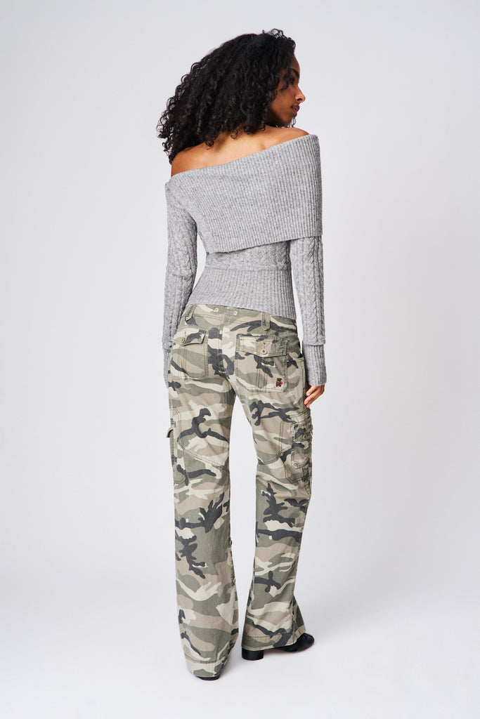 Cargo Convertible Pant in Olive Camo
